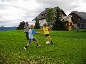 Fußballspieler in Aktion