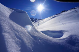 glitzernde Schneeberge