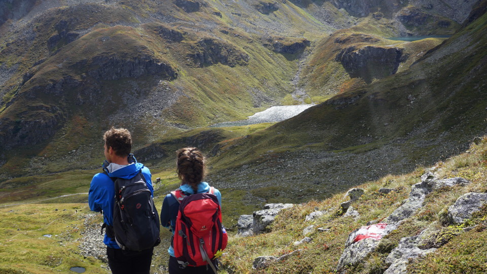 Blick zu den Landawier Seen