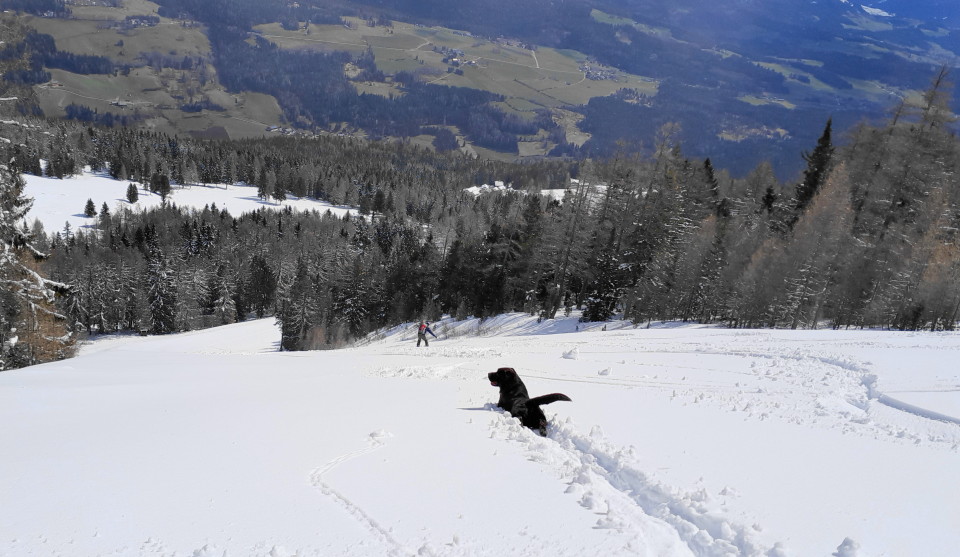 18. April am Fanningberg im Pulverschnee